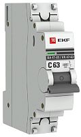 Выключатель автоматический EKF PROxima ВА47-63 1п 63А C 6кА картинка